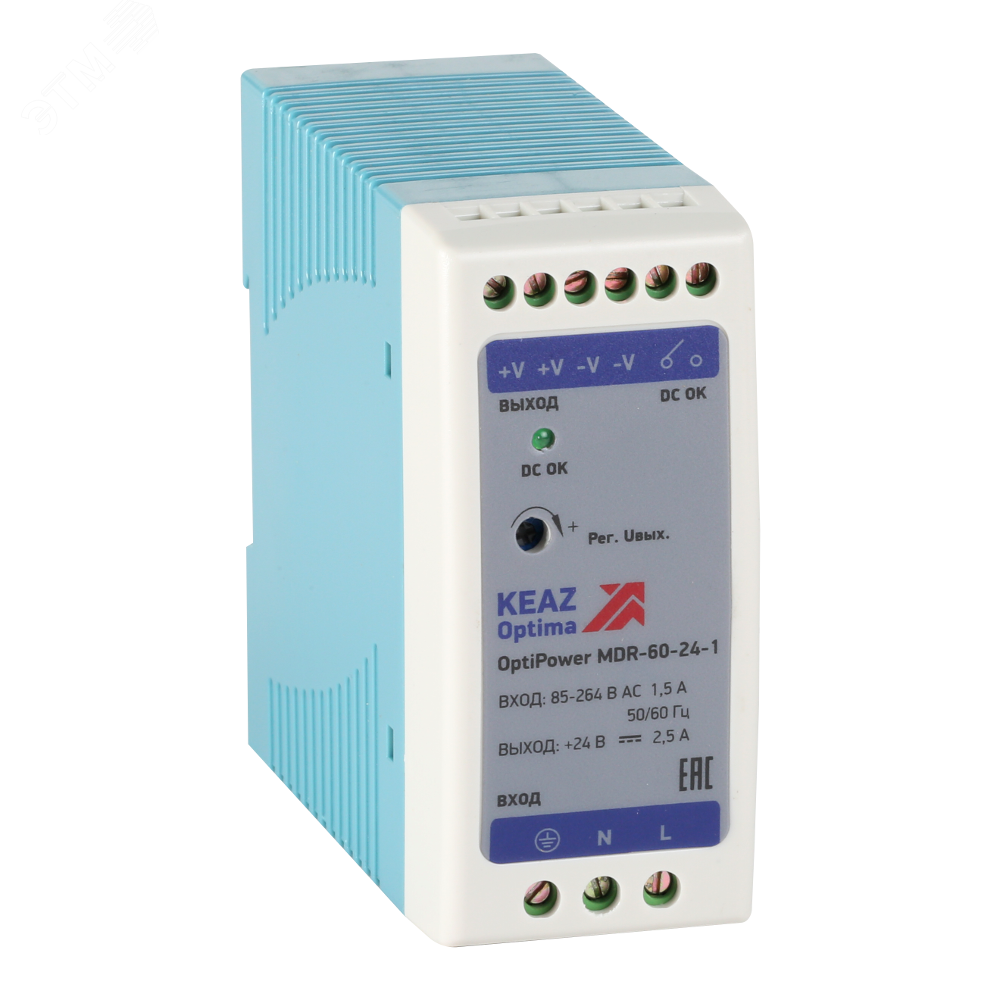 Блок питания OptiPower MDR-60-24-1 284541 КЭАЗ