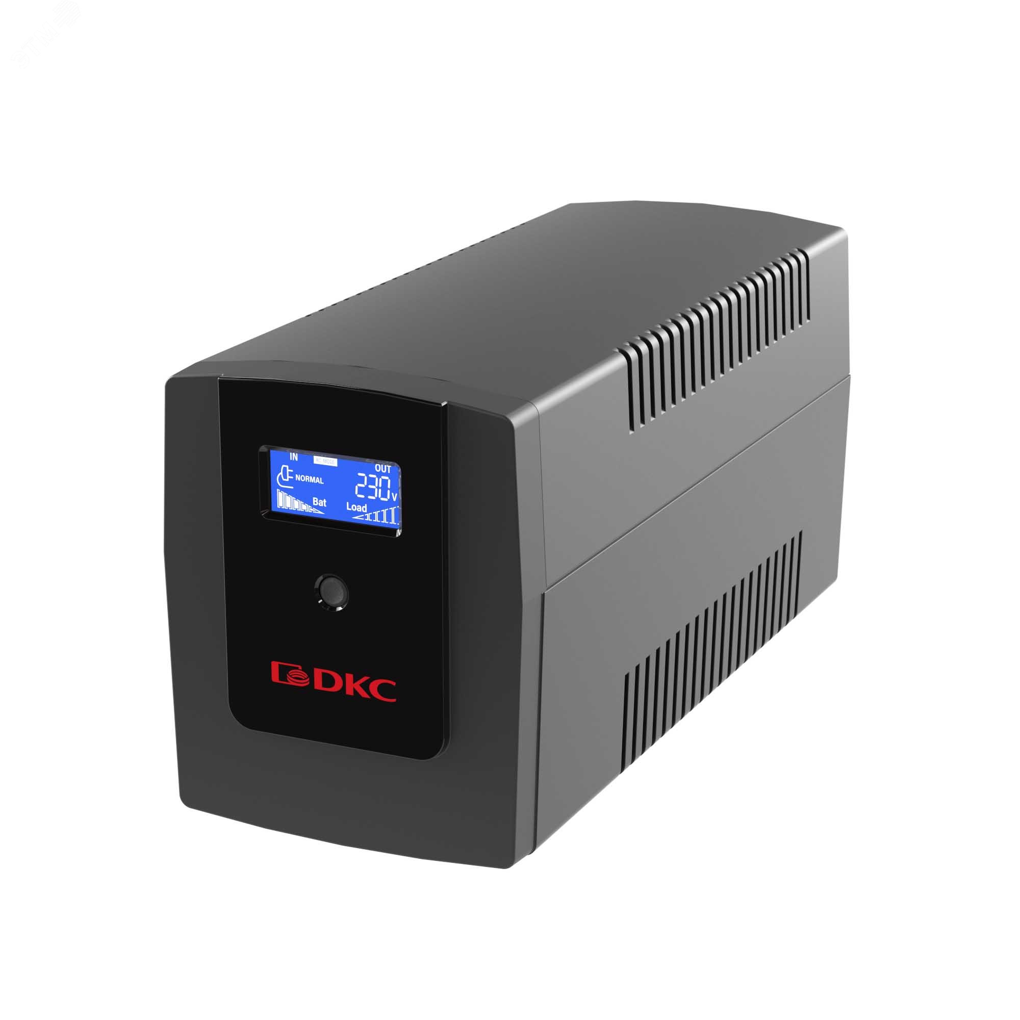 Источник бесперебойного питания line-interactive, Инфо Элсиди (Info LCD) 1500 ВА/900 Вт, 1/1, 3xSchuko, USB + RJ45, LCD, 2x8Aч INFOLCD1500S DKC